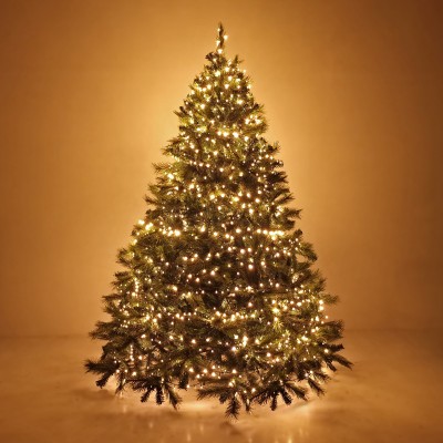 Albero di Natale Monte Rosa 180 cm con luci Bianco Caldo