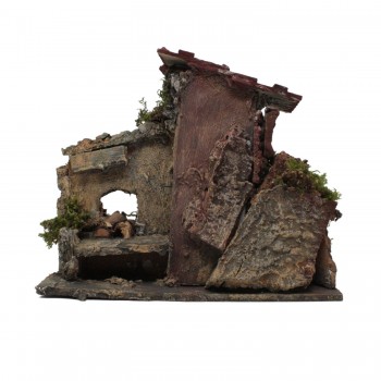Casolare per Presepe con Scale 24x20 cm 460A