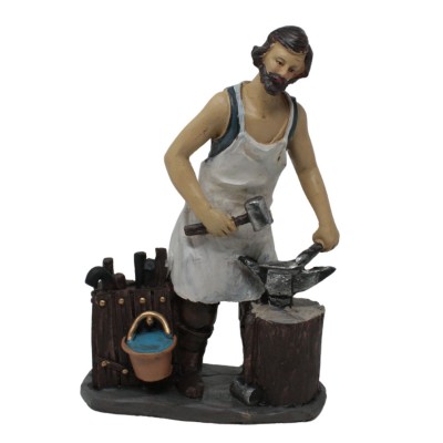 Pastore Fabbro in Resina 20 cm per Presepe - 41913F