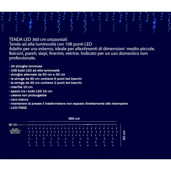 Tenda LED Luci Fisse 360 cm 41144