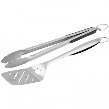 Kit accessori pinza e spatola per barbecue