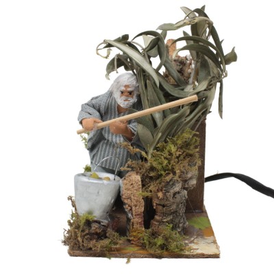 Pastore per Presepe in Movimento 14x9 cm Il Raccoglitore di Olive 79064