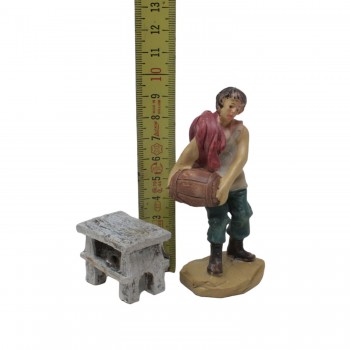 Set 3 Miniature per Presepe in Resina Incudine, Sacco Farina e Tavolo 48214