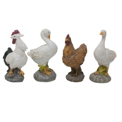 Gallinacei in Resina 9 cm Set da 8 Pezzi 52021