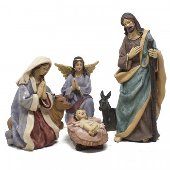 Natività in Resina Completa da 25 cm Set 9 pezzi 51217