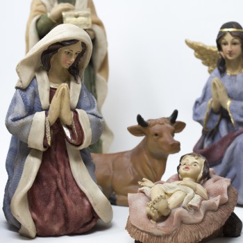 Natività in Resina Completa da 25 cm Set 9 pezzi 51217