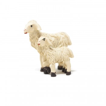 Gruppo di 2 Pecore in Resina per Presepe 4.7 cm 53897