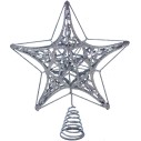 Puntale Stella in Metallo Argento 30 cm 45706