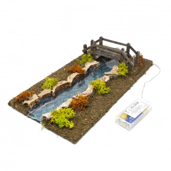 Fiume Componibile Effetto Acqua con Luci 33x17 cm 65024