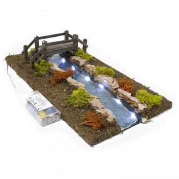 Fiume Componibile Effetto Acqua con Luci 33x17 cm 65024
