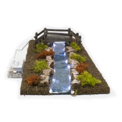 Fiume Componibile Effetto Acqua con Luci 33x17 cm 65024