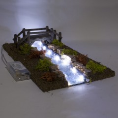 Fiume Componibile Effetto Acqua con Luci 33x17 cm 65024