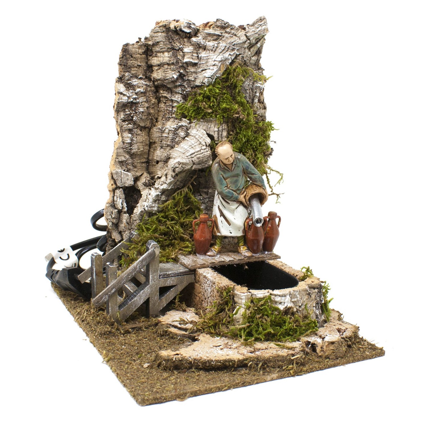 Fontana Con Oste Che Svuota Un anfora Per Presepe Fontana Con Oste Che Svuota Un anfora Per Presepe