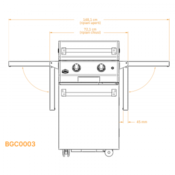 Carrello per Plancha Matte Cart 20 Brabura