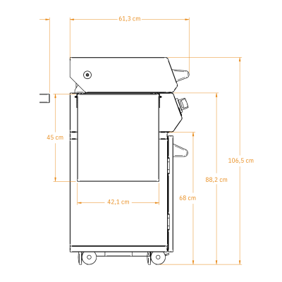 Carrello per Plancha Matte Cart 20 Brabura