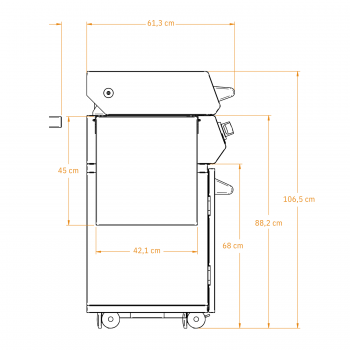 Carrello per Plancha Matte Cart 20 Brabura