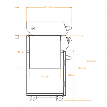 Carrello per Plancha Matte Cart 30 Brabura