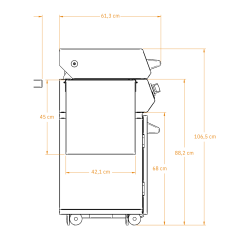 Carrello per Plancha Matte Cart 30 Brabura