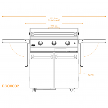 Carrello per Plancha Matte Cart 30 Brabura
