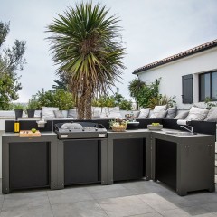 Ripiano Angolare Cucina Eno Grigio Scuro