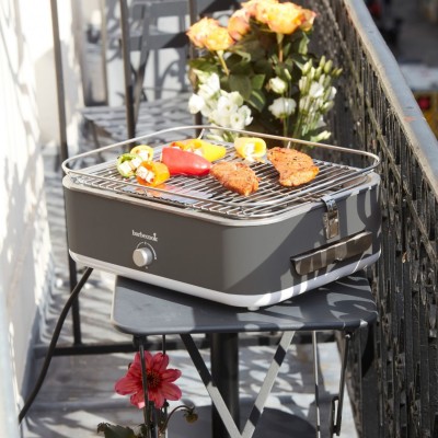 Barbecue Elettrico da Tavolo Portatile E-Carlo Midnight Grey