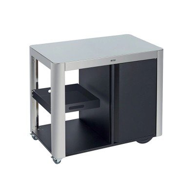 CARRELLO ACHILLE INOX CON ANTE PER PLANCHA