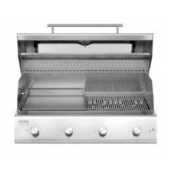 Barbecue a Gas 4 Fuochi Fry Top 750 con Carrello
