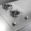 Fornello a Gas Piano cottura DUAL Acciaio Inox Pianeta Grill