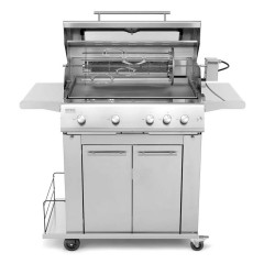Barbecue a Gas 5 Fuochi Fry Top 750 con Carrello Sun Grill Compact