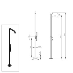 Doccia per Esterno Chia in Acciaio Inox Satinato