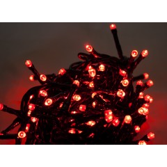 Catena Luminosa 180 LED Rosso Interno/Esterno con 8 Giochi di Luce - 48763