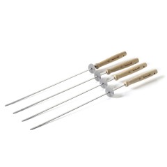 Set 4 Spiedini per Barbecue in Acciaio