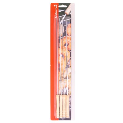 Set 4 Spiedini per Barbecue in Acciaio