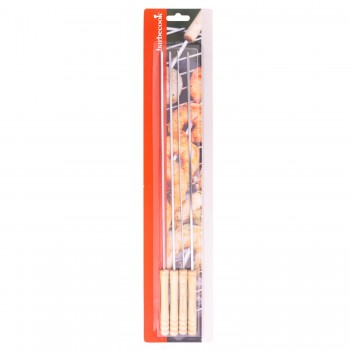 Set 4 Spiedini per Barbecue in Acciaio