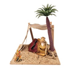 Cammello Seduto con Tenda 17x17 cm