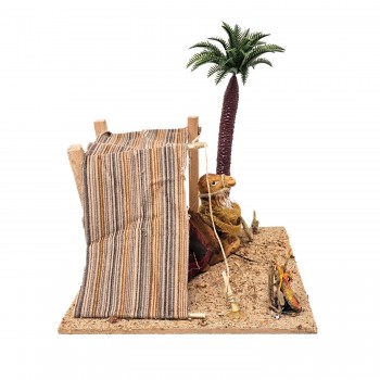 Cammello Seduto con Tenda 17x17 cm