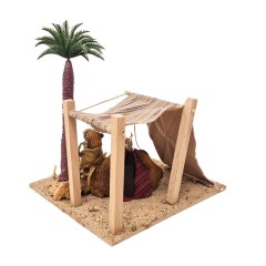 Cammello Seduto con Tenda 17x17 cm