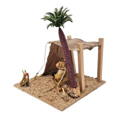 Cammello Seduto con Tenda 17x17 cm