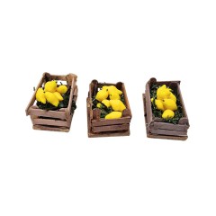 Set 3 Cassette di Limoni Miniature per Presepe