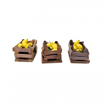Set 3 Cassette di Limoni Miniature per Presepe