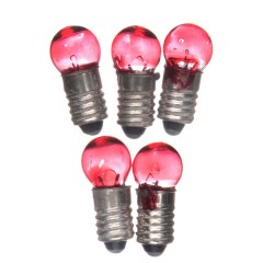 Lampadine E10 Rossa 5 Pezzi 3,5V N10R