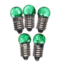 Lampadine E10 Verdi 5 Pezzi 3,5V N12V