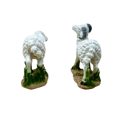 Set 2 Pecore in Resina 19 cm e 15,5 cm 10404