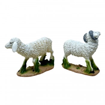 Set 2 Pecore in Resina 19 cm e 15,5 cm 10404
