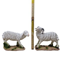 Set 2 Pecore in Resina 19 cm e 15,5 cm 10404