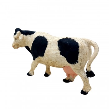 Mucca Pezzata Bianca e Nera 10 cm per Presepe 08142