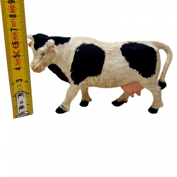 Mucca Pezzata Bianca e Nera 10 cm per Presepe 08142