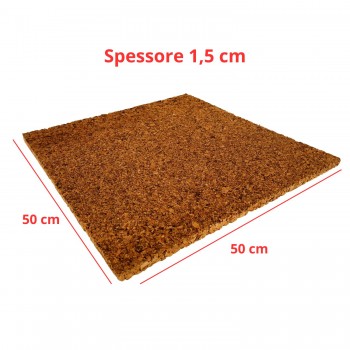 Pannello in Sughero Grezzo 50 x 50 cm Spesso 1,5 cm