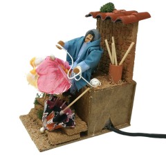 Pastore per Presepe in Movimento 14x9 cm L'Ombrellaio