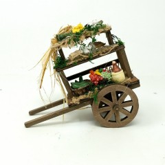 Carretto con Verdura 15,5 cm in Legno per Presepe 12095